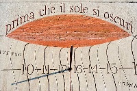 Bose, stone sundial by Silvio Magnani