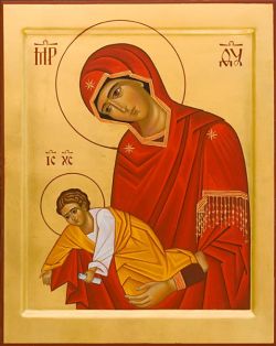 The icons of Bose - Byzantine style - egg tempera on wood board