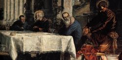 Cristo lava i piedi ai suoi discepoli, Tintoretto (1547)