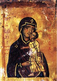 Santa Caterina del Sinai, Blachernitissa particolare di un’icona del 13° sec