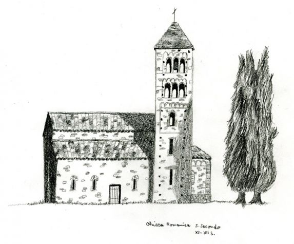 La chiesa san secondo - disegno di Laetitia Warnery