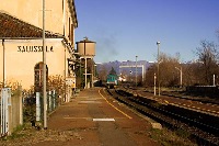 A estação de comboios de Salussola