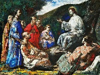 SILVIO CONSADORI, O sermão da Montanha, Óleo sobre tela 60X80